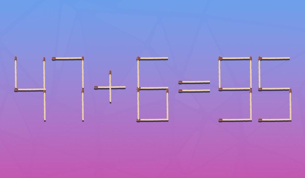 Hvilken tændstik skal omarrangeres for at gøre lighed ret: et puslespil for genier