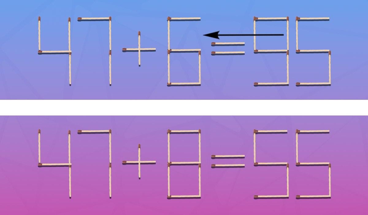 Hvilket match skal omarrangeres for at gøre ligningen korrekt: et puslespil for genier