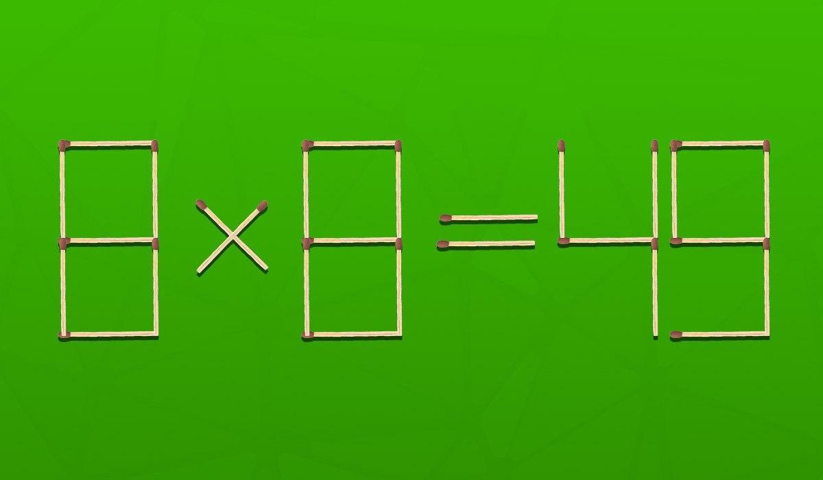 Hjerneudfordring: Du skal flytte en tændstik for at rette en fejl