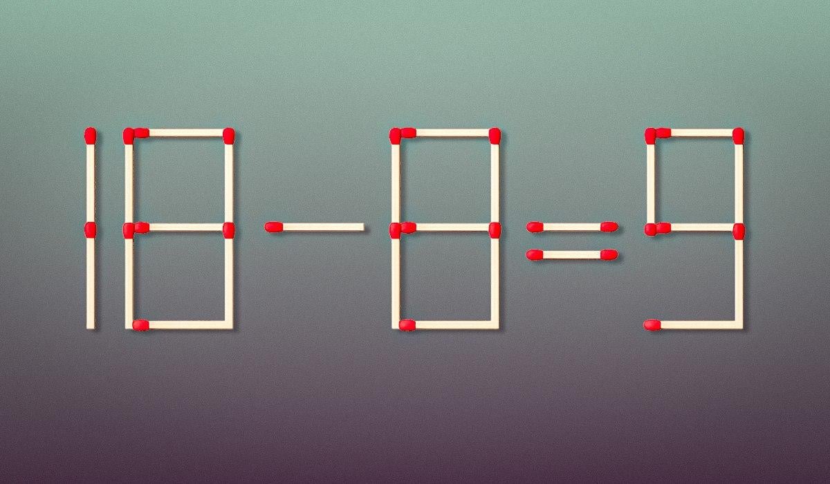 En udfordring for rigtige genier: Du skal kun trække én tændstik.