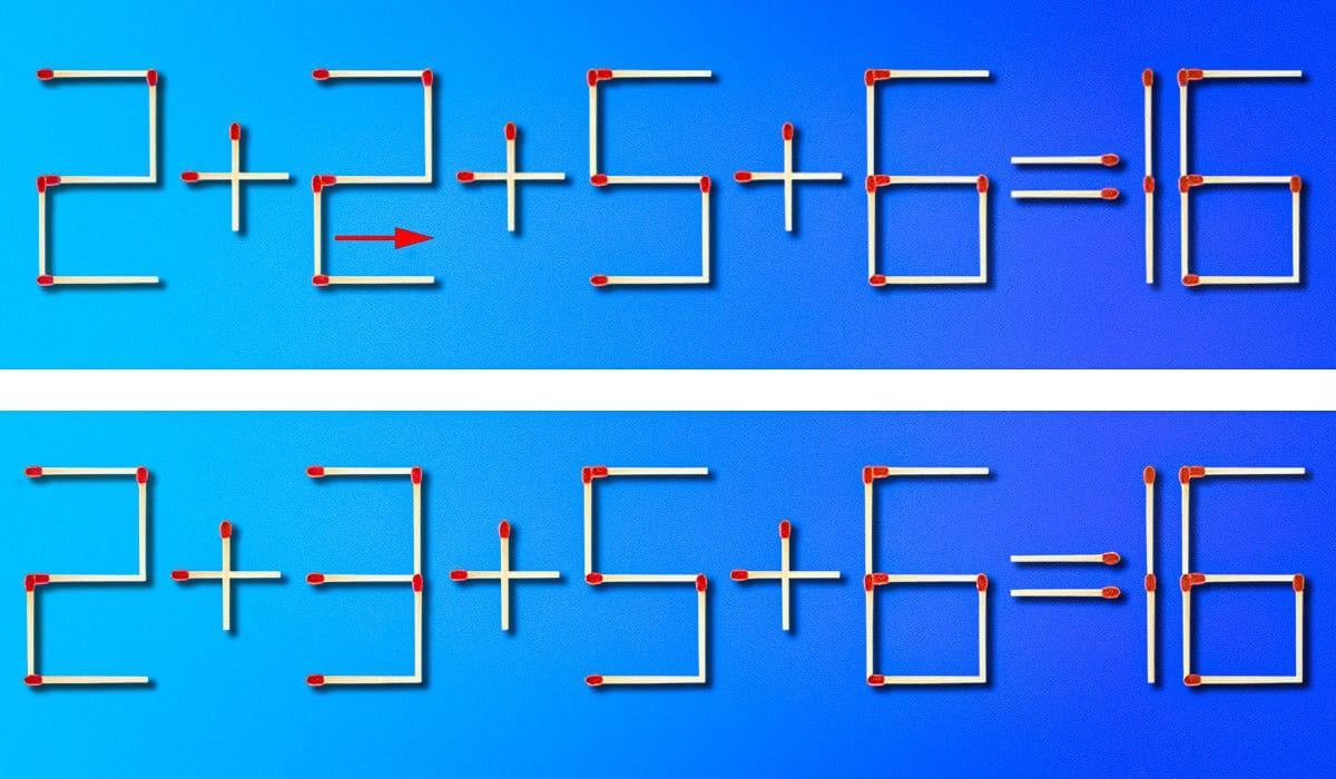 For at rette fejlen skal du kun flytte én tændstik: et udfordrende puslespil