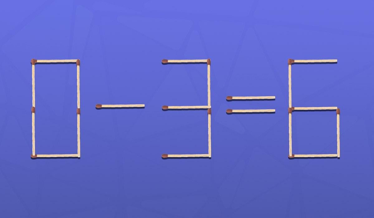 Kun et geni kan løse et tændstikpuslespil på 9 sekunder.