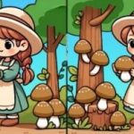 IQ-test: Find 3 forskelle i et billede af en pige med svampe på 33 sekunder IQ-test: Find 3 forskelle i et billede af en pige