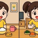 IQ-test: Find 3 forskelle på billedet af pigen ved bordet på 49 sekunder. IQ-test: Find 3 forskelle på billedet af pigen ved bordet